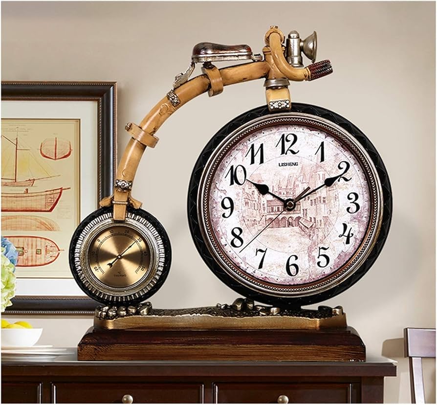 Amazon.co.jp: デスククロック 13.3インチ レトロ樹脂製卓上時計